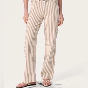 Shea Relaxed Straight Jeans Tan Stripe Women’s Size 29